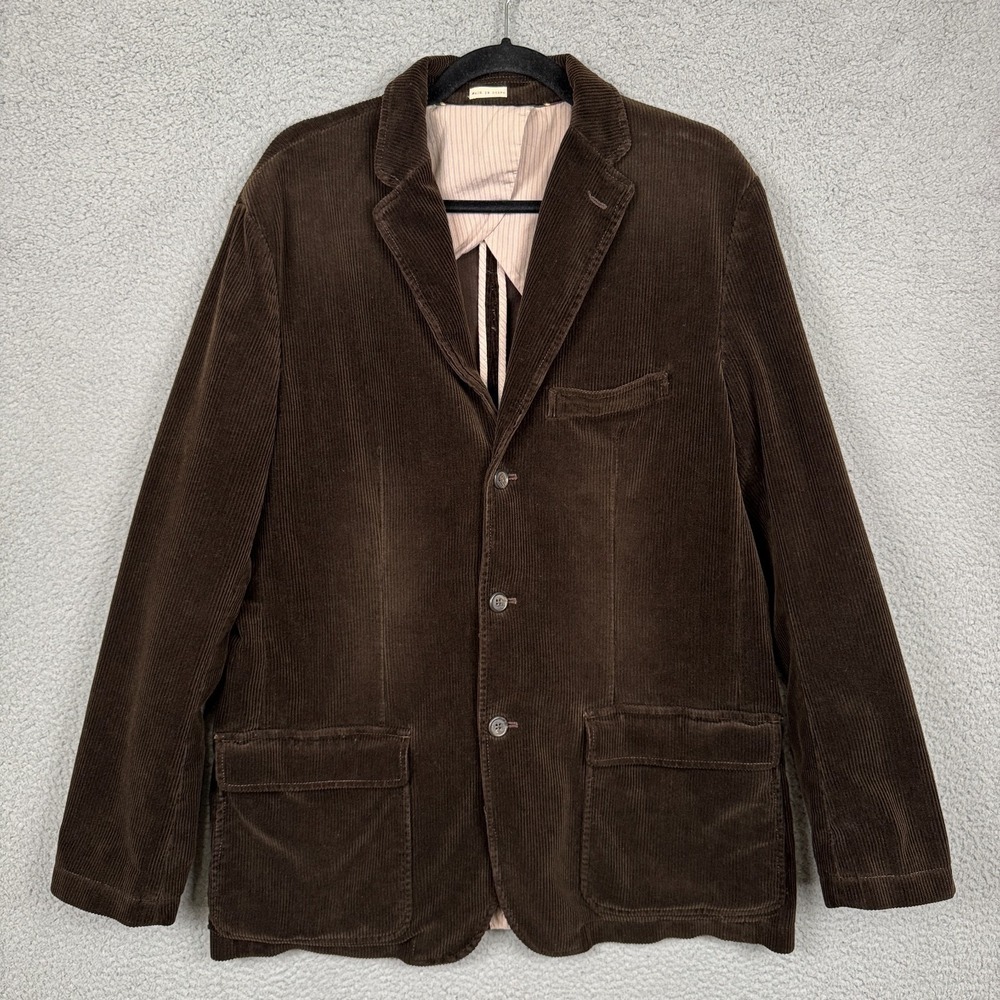J Crew Blazer Mens L‎ Brown Corduroy Vintage Heritage Preppy Academic Office